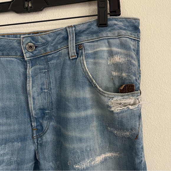 G Star Restocked Denim ARC Skinny Denim Patch Distress Jeans - Picture 8 of 8